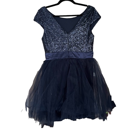 Trixxi | Navy Dress | Sequins & Tulle | Size 9 | EUC - Picture 2 of 4